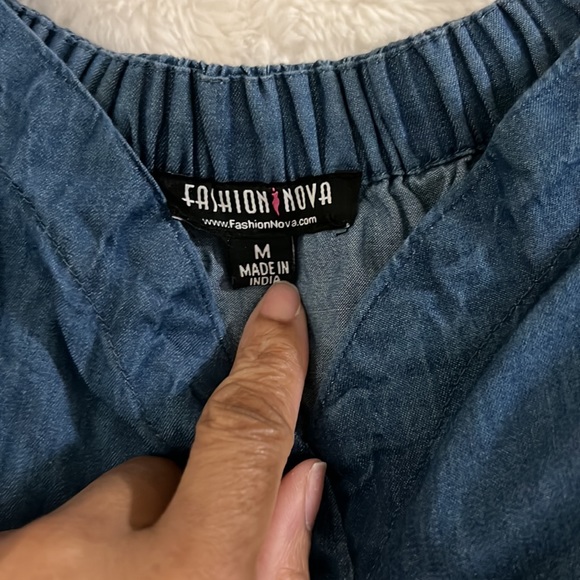 Fashion Nova Denim Top - Picture 3 of 3